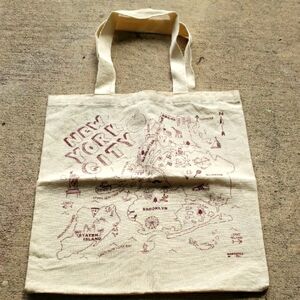 Vintage brand new canvas New York City Map Tote Bag